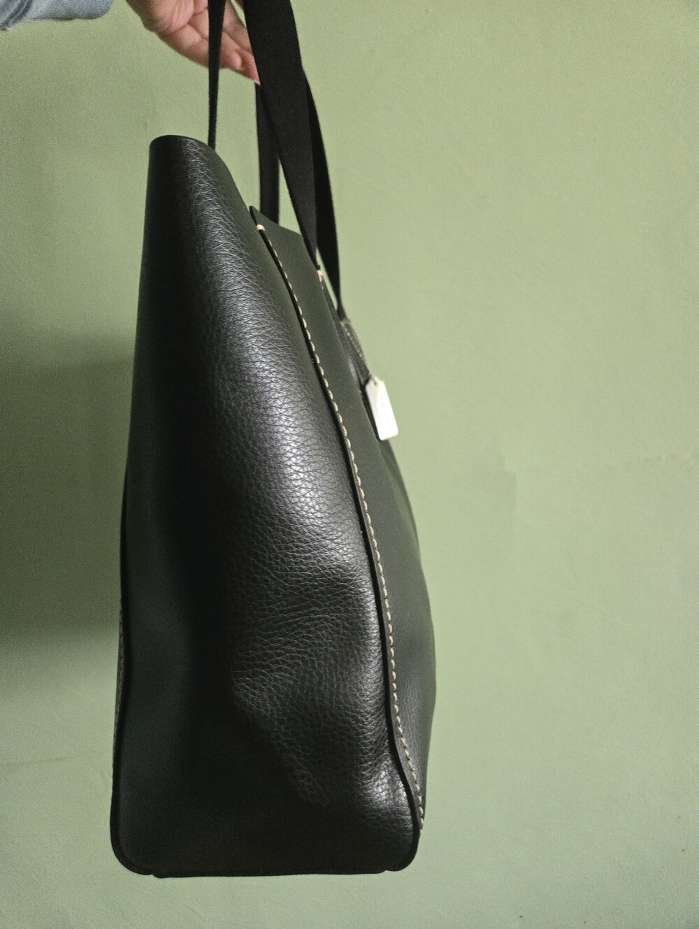 COACH Derby Tote Black Leather Red Suede Interior Back To School Laptop Bag 5866 - Picture 6 of 13